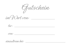 Geschenk - Gutschein Kirschbaum