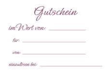 Geschenk - Gutschein 4 Damen