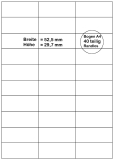 100 Bogen 4000 Haftetiketten weiß 52,5 x 29,7 mm rechteckig